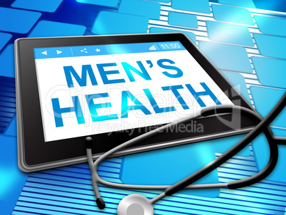 Mens Health Indicates Preventive Medicine And Computer