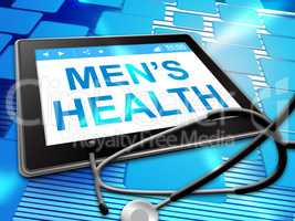 Mens Health Indicates Preventive Medicine And Computer