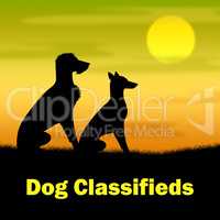 Dog Classifieds Represents Ad Doggy And Newspaper