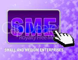 Sme Button Indicates Web Site And Business