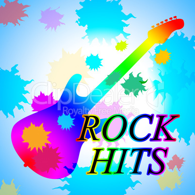 Rock Hits Indicates Music Charts And Acoustic