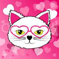 Cat With Hearts Means In Love And Compassion