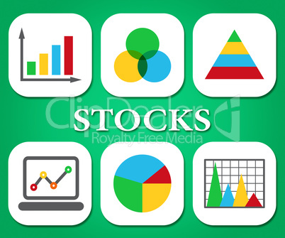 Stocks Graphs Shows Statistical Diagram And Charts