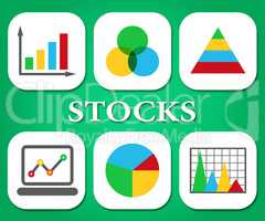 Stocks Graphs Shows Statistical Diagram And Charts