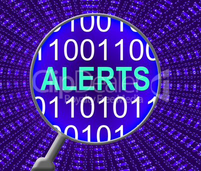 Internet Alerts Shows Web Site And Alarm
