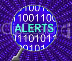 Internet Alerts Shows Web Site And Alarm