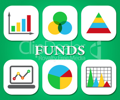 Funds Charts Means Stock Market And Diagram