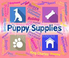 Puppy Supplies Indicates Merchandise Pets And Purebred
