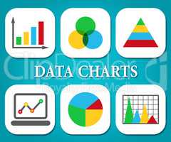 Data Charts Indicates Business Graph And Bytes