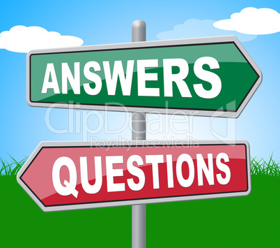 Answers Questions Indicates Template Displaying And Answering