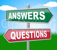 Answers Questions Indicates Template Displaying And Answering
