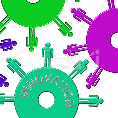 Innovation Cogs Represents Team Ideas And Improves