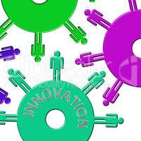 Innovation Cogs Represents Team Ideas And Improves