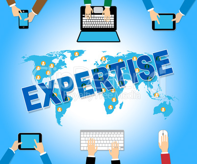 Business Expertise Represents Skill Web And Corporation