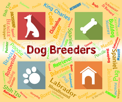 Dog Breeders Represents Mating Reproducing And Pup