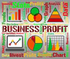 Business Profit Represents Statistic Earning And Lucrative
