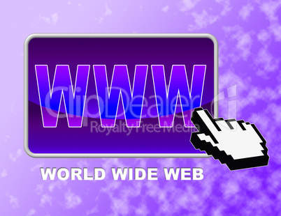 Www Button Represents Network Mouse And Websites