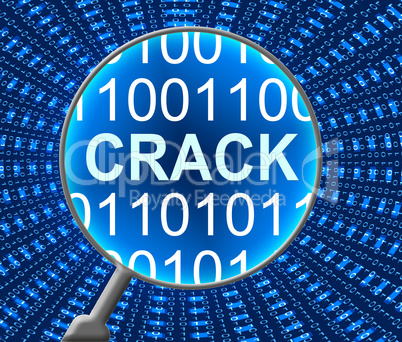 Computer Crack Shows Cracking Monitor And Computing