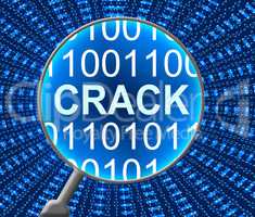 Computer Crack Shows Cracking Monitor And Computing
