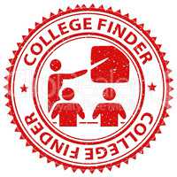 College Finder Indicates Search For And Choose