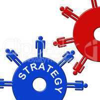 Strategy Cogs Represents Gears Vision And Plan
