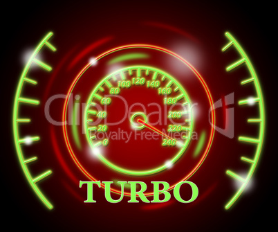 Turbo Gauge Shows Indicator Supercharger And Turbine
