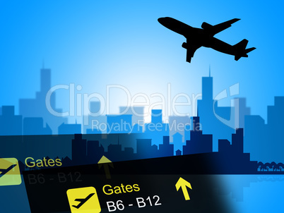 City Flight Represents Aeroplane Schedules And Aircraft