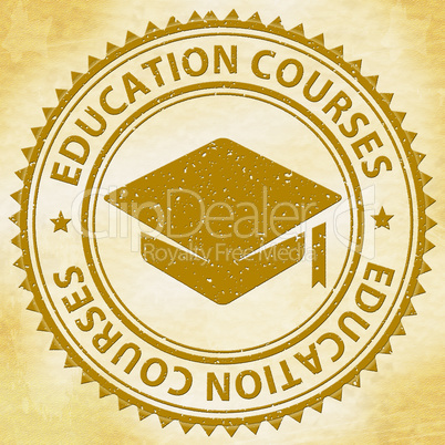 Education Courses Represents Stamps Educating And Educated