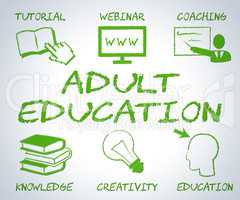 Adult Education Means Web Site And Adults