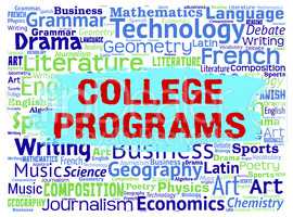 College Programs Represents Education Learning And Classes