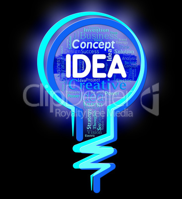 Idea Lightbulb Represents Think Choices And Inventions.