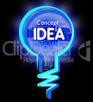 Idea Lightbulb Represents Think Choices And Inventions.