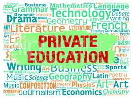 Private Education Indicates Non Government And Learning