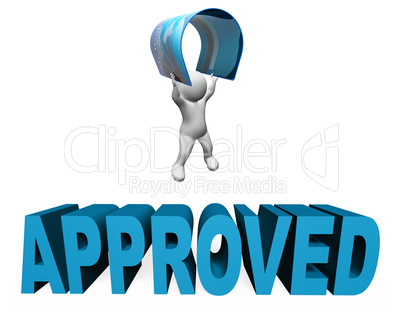 Credit Card Approved Means Verified And Assured 3d Rendering