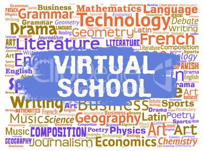 Virtual School Represents Web Site Learning And Education