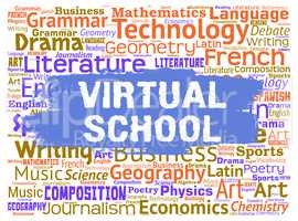 Virtual School Represents Web Site Learning And Education