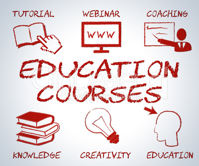 Education Courses Means Web Site And Online Learning