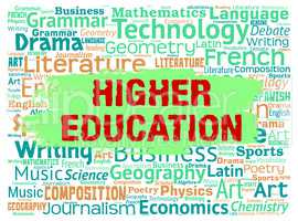 Higher Education Means Tertiary School And Educated