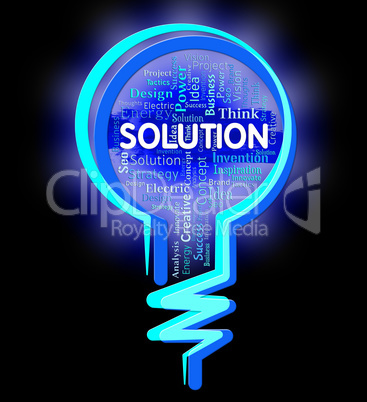 Solution Lightbulb Indicates Succeed Achievement And Goals