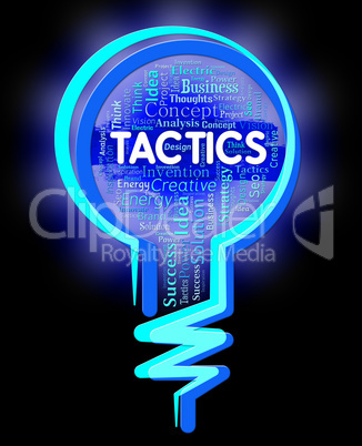 Tactics Lightbulb Represents Strategy Schemes And Approach