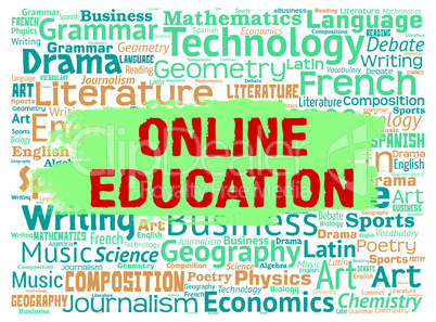 Online Education Represents Web Site And Educated
