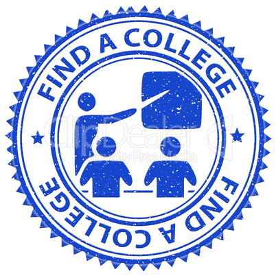 Find College Indicates Search For And Choose Education
