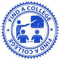 Find College Indicates Search For And Choose Education