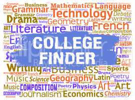 College Finder Indicates Search For And Choose School