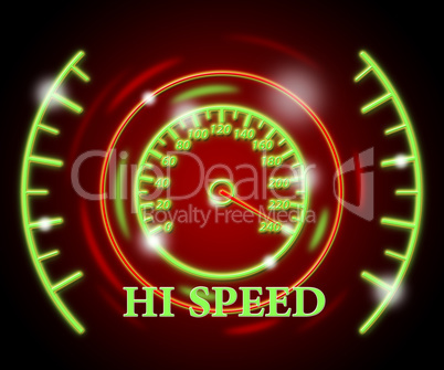 Hi Speed Means Accelerated Meter And Gauge
