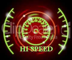 Hi Speed Means Accelerated Meter And Gauge