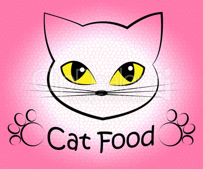 Cat Food Indicates Feline Eating And Cuisine