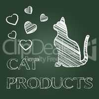 Cat Products Means Purchases Buy And Shopping