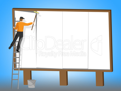 Copyspace Billboard Represents Banner Promotional And Advertisem