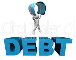Debt Credit Card Means Financial Obligation And Arrears 3d Rende